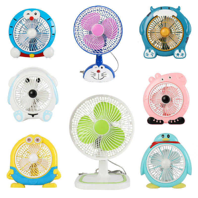 Cartoon Electric Fan Desktop box Dormitory Students Mini Small Fans Home Mute Electric Fan Office Table Fan