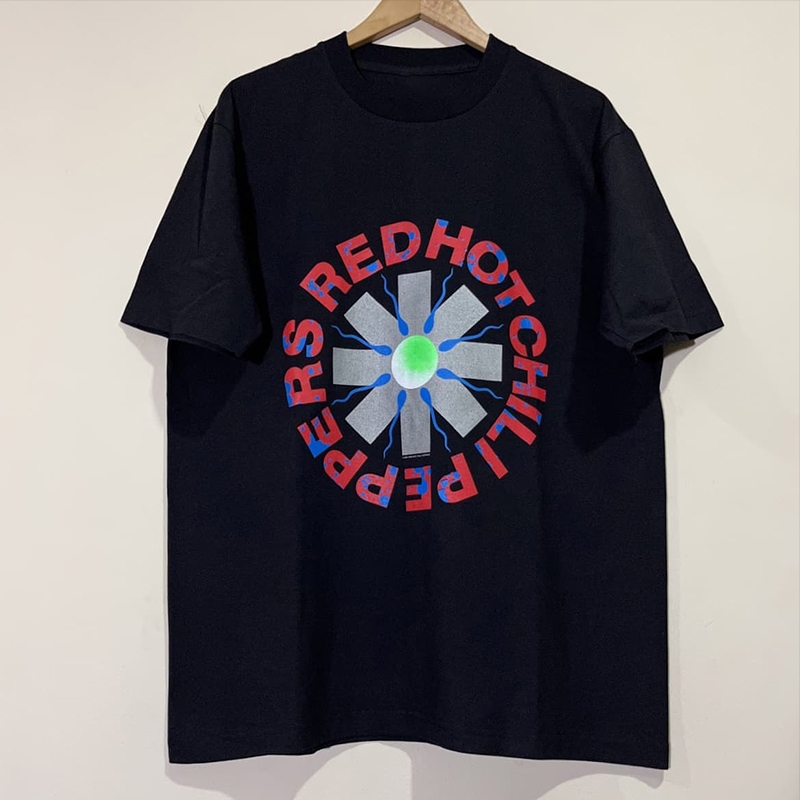 Red Hot Chilli Peppers Red Pepper Band Cec High Street Hip Hop Rock Short-Sleeved Men's and Women's T-Shirt Cotton