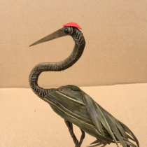 Customized deposit link brown woven animal straw woven crane red-crowned crane yellow bird Changsha intangible cultural heritage specialty gift