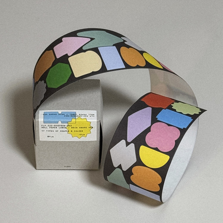 Korean Flagg Writable Journal Material Die-Cut Decorative Stickers Tape Paper Roll Label Stickers Collage