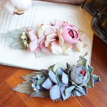 Original Mori Fairy Bride Flower Hair Accessories Rose Hair Comb Wedding Photo Accessories Mori hairclip Headwear