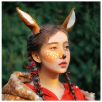  Forest cos headdress Deer ears elk headband lolita antler hairband photo photography hairband departure clip