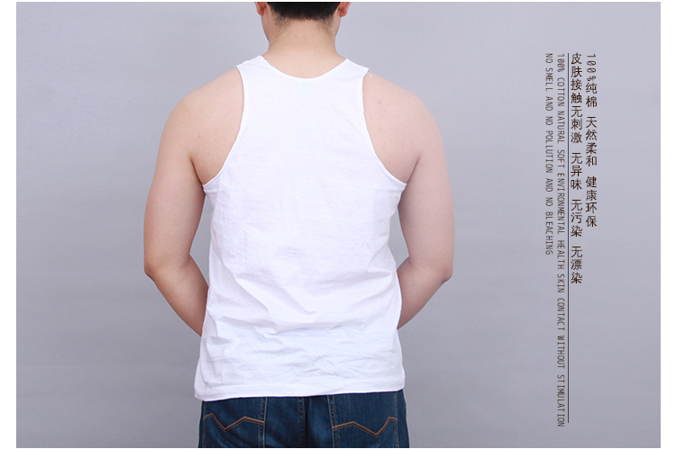 Áo sơ mi cotton trung niên cotton ngắn tay nam kích thước lớn nửa tay áo vest lỏng lẻo vest cổ tròn cotton ao lot