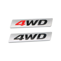 Car full-time four-wheel drive off-road vehicle stickers metal 4WD body stickers personalized modification 4X4 car logo car tail sticker decoration stickers