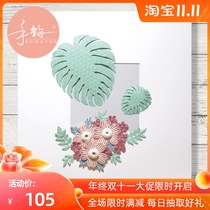 Qingruo paper handmade material package ins simple wind origami handmade set paper art diy decorative painting finished