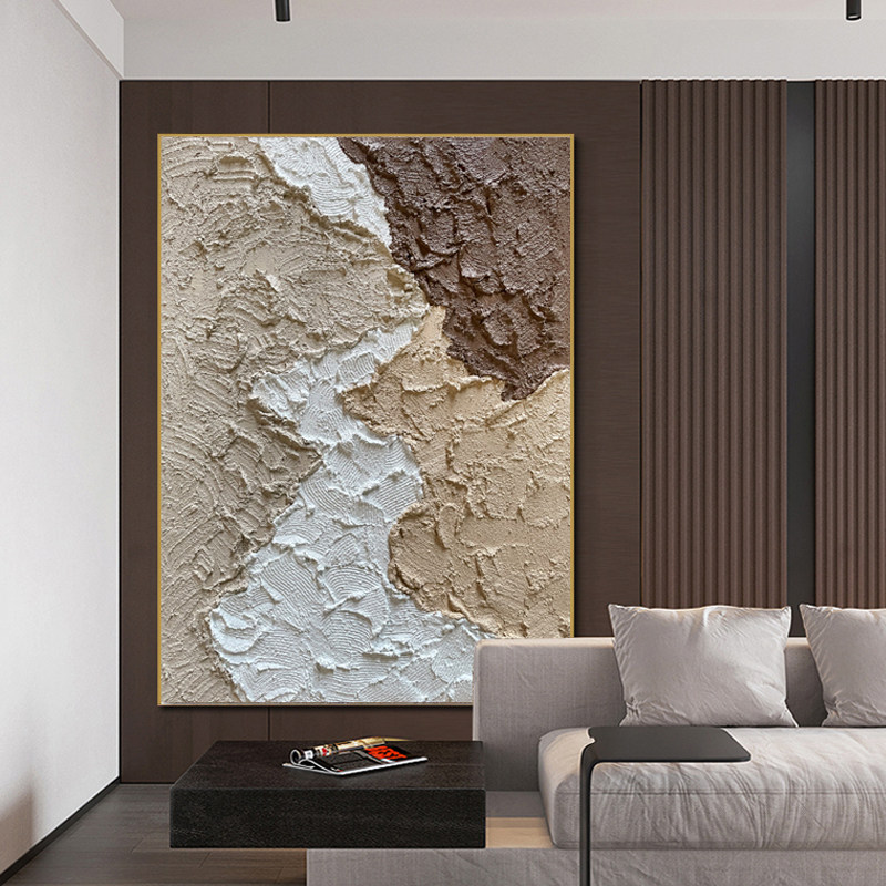 Pure hand-painted oil painting bedroom living room sofa abstract floor-to-ceiling European-style decorative painting wabi-sabi texture porch frameless hanging painting - Taobao