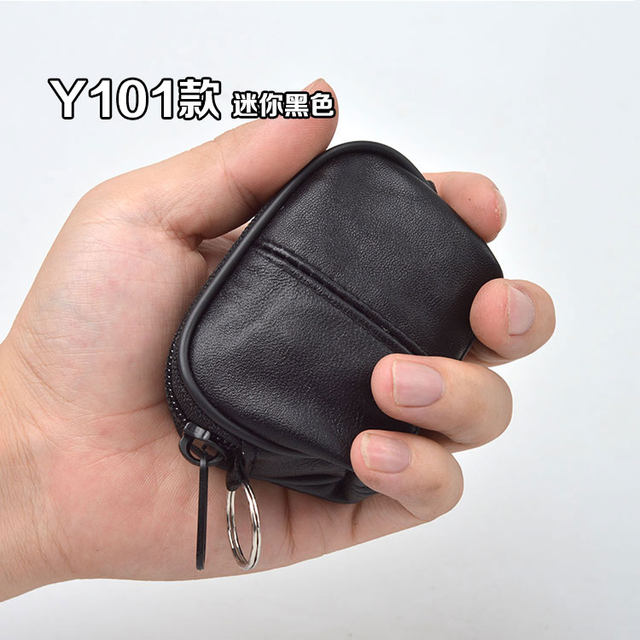 First layer sheepskin cow leather clutch mini small storage men's coupon wallet key bag card bag free shipping