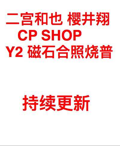 9 13更新 Arashi 嵐cp Y2 磁石二宮和也櫻井翔照片shop