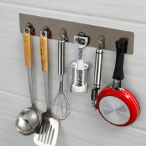 Kitchen adhesive hook nail-free punch-free cabinet adhesive hook creative row hook wall hanging hanger coat hook wall hook clothes hanging