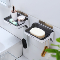 Free Punch Soap Rack Suction Cup Soap Case Toilet Soap Rack Wall-mounted Double Drain Creative Eurostyle Soap Rack