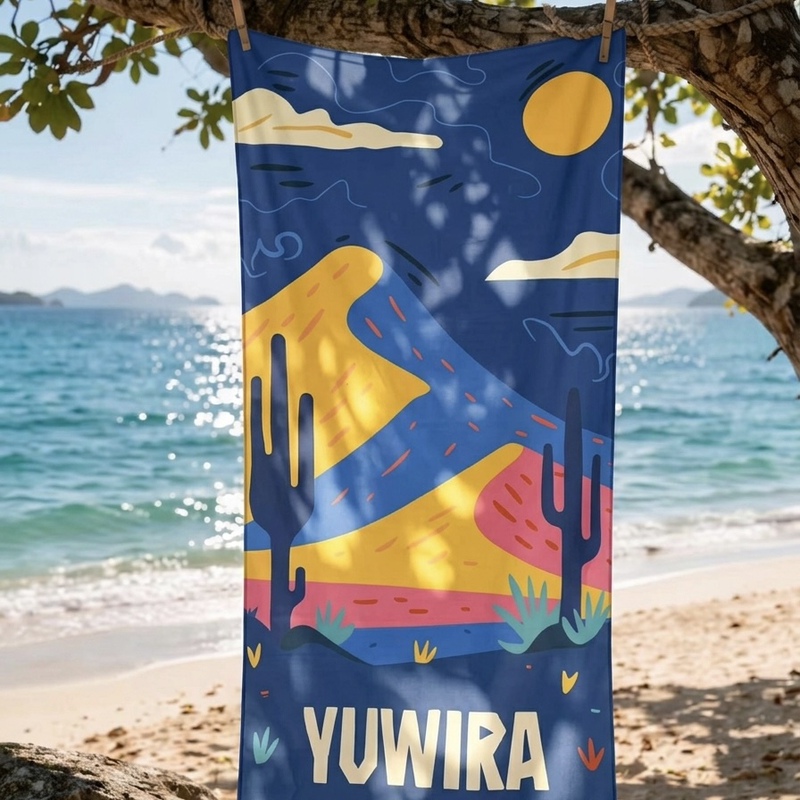 Yuwira Double-Sided Fleece Large Size 160Cm*80Cm Quick-Drying Swimming Towel | Double-Sided Beach Towel | Sand Dune