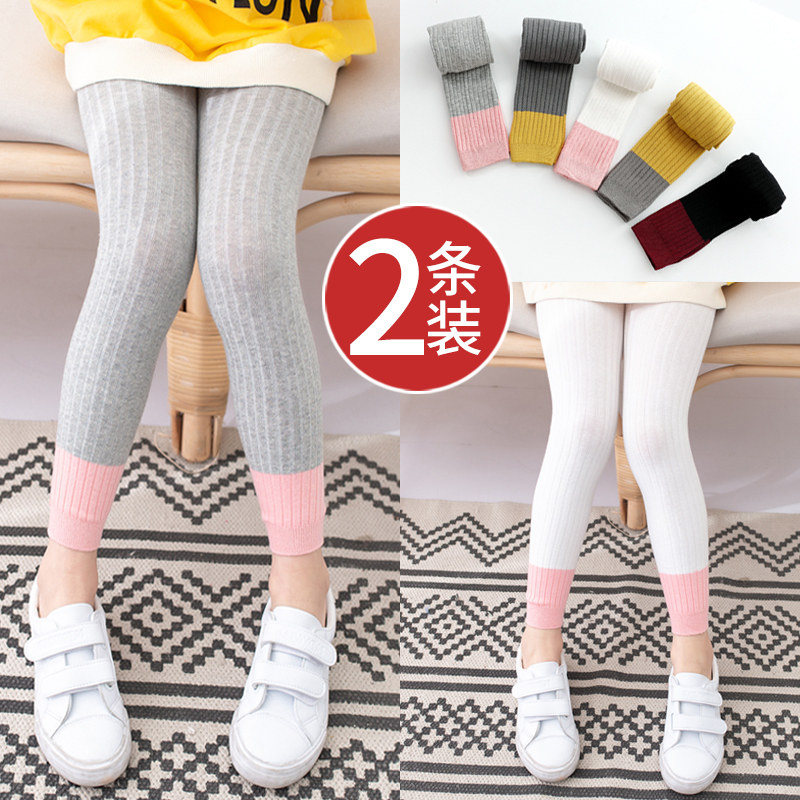 Girl inside lap pants spring and autumn outside wearing thin pantyhose baby girl pure cotton medium thick little girl CUHK pantyhose