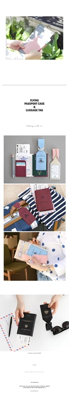 Hàn Quốc chính hãng cổ điển rắn màu hộ chiếu hộ chiếu đa chức năng gói tài liệu 3M che chắn điện từ kẹp giấy hộ chiếu bao hộ chiếu đẹp