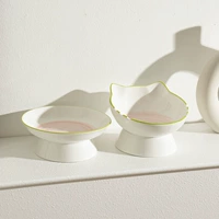 Ручная роспись - кошачьи уши + миска для воды белая.