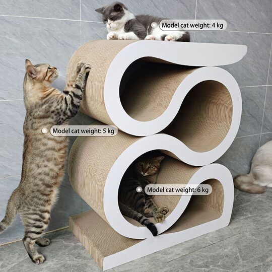 Icle Extra Large Cat Scratching Board Super Stable One-piece Twister S Big Mac Wear-Resistant Multi-Cat Family No Installation