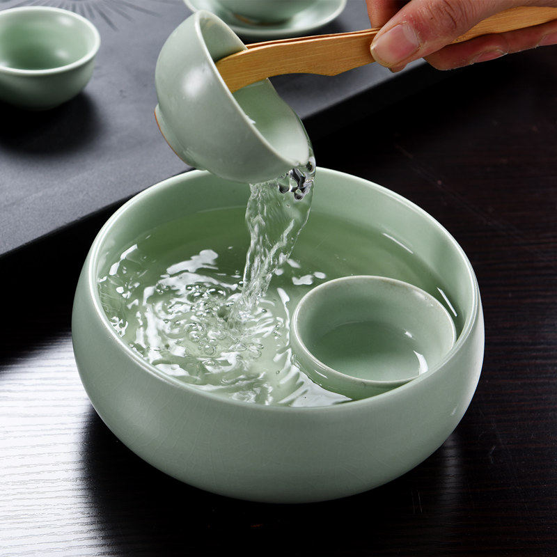 Tianqing tablet Yukukun tea wash cup wash ruchinan shukun ceramic kung fu tea accessories