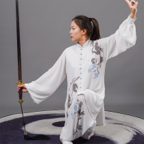 Ma Lei Taiji new Tai Chi clothing performance clothing long color painting ink glory