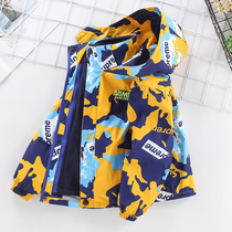 Childrens clothing Childrens three-in-one submachine clothes 2022 New detachable wind clothes boy Spring-autumn plus suede foreign air jacket