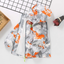 Boy Coats Spring Autumn 2021 New Childrens Spring Clothing Submachine Clothing Foreign Air Trendy Tide Card Boy Clothing Boy Autumn