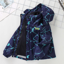 Childrens clothing Assault Clothing Three-in-one Detachable Jacket Plus Suede Thickened Autumn Winter Great Boy Ocean Gas Boy Winter Clothing Tide