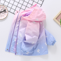 Child Clothing Girl Jacket Spring Autumn Clothing 2022 New Baby Children Autumn Clothing Wave Submachine Clothing CUHK Children Blouses Spring Clothing