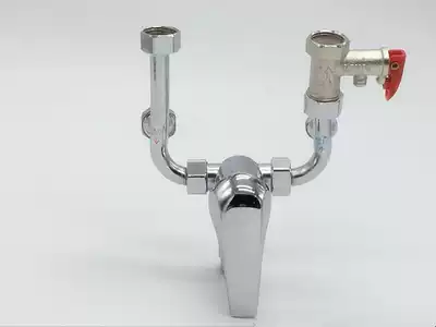 All-copper body electric water heater mixing valve Surface mounted hanging U-shaped valve mixing valve Bathroom hot and cold bath faucet