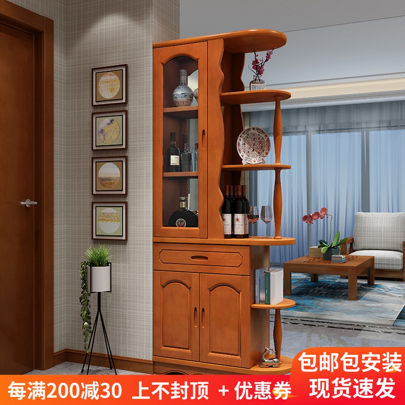 Chinese 0 8m solid wood minimal modern room cabinet double - face screen cabinet cupboard partition of the seal cabinet