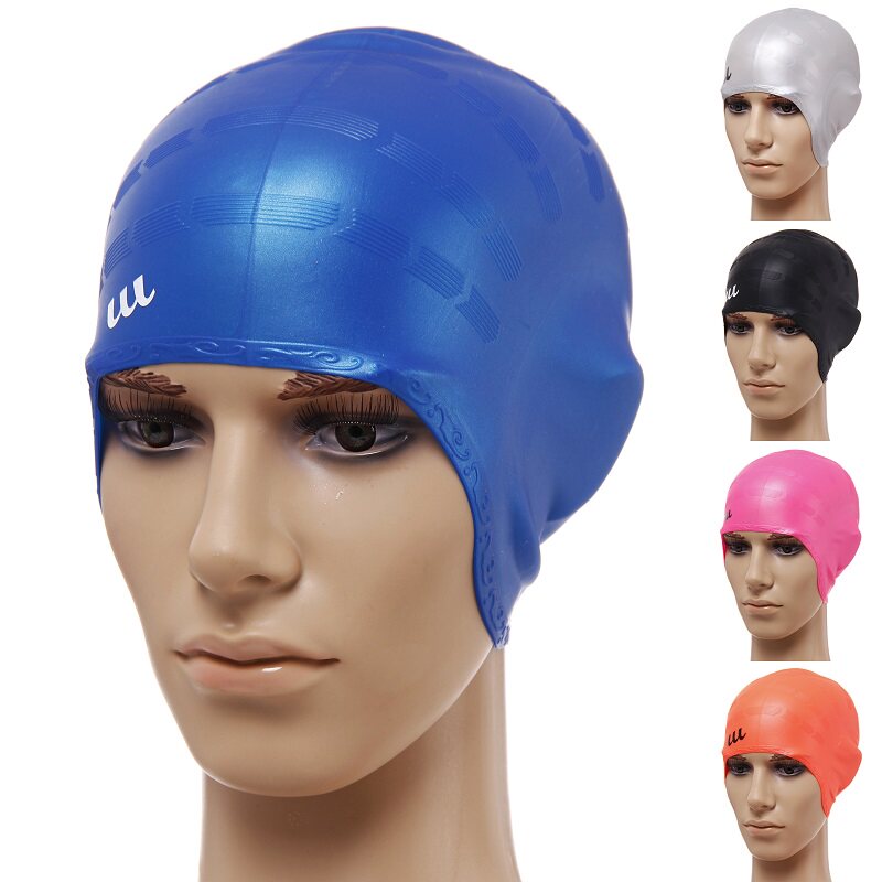 American VR brand ear protection silicone waterproof swimming cap bag long hair large swimming cap men and women anti-water high elastic tide