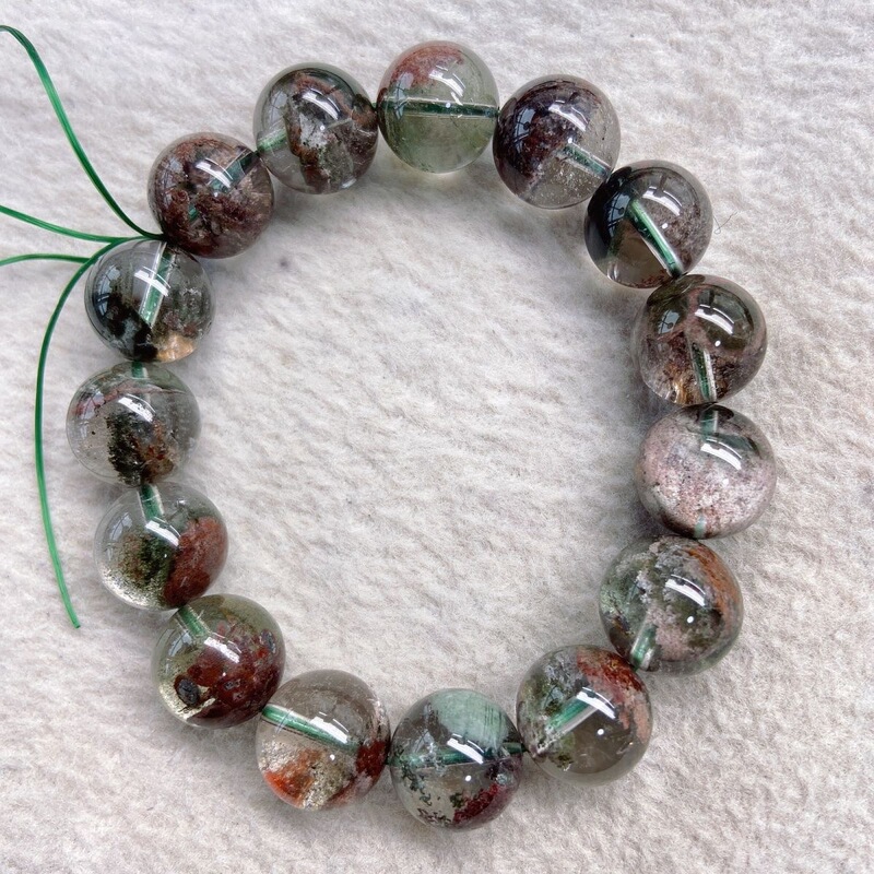 Natural Crystal Bracelet for Women, Green Phantom Stone Bracelet for Men, Green Crystal Stone Gift for Girlfriend, New Year Gift, Versatile Natural Crystal Bracelet for Women, Green Phantom Stone Bracelet for Men, Green Crystal Stone Gift for Girlfriend, New Year Gift, Versatile