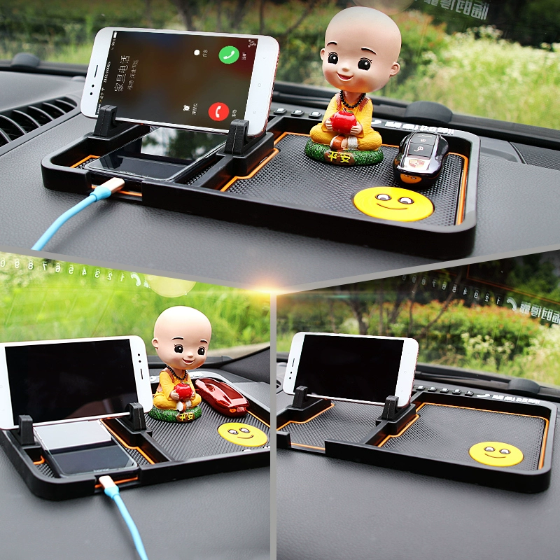 Thảm chống trượt ô tô Thảm trang trí ô tô có giá đỡ định vị điện thoại di động bảng điều khiển trung tâm phụ kiện thảm phụ kiện ô tô - Ô tô nội thất Accesseries