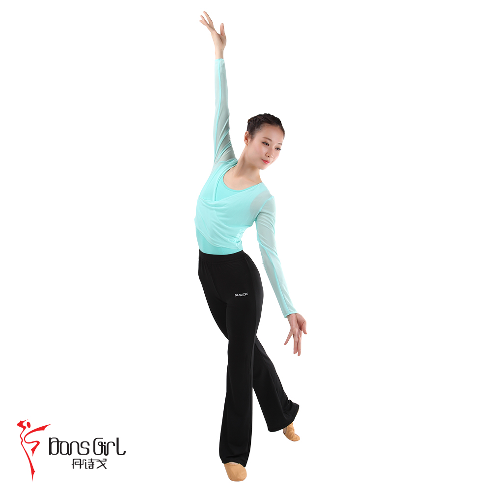 Dan Poetry Goelastic Mesh Yarn Jacket Dance Suit Ballet Dancer Gymnastics Body Suit Classical Dance Long Sleeve Hooded Sweatshirt