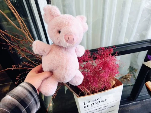 Успокаивающая розовая плюшевая кукла, 1 шт, утка