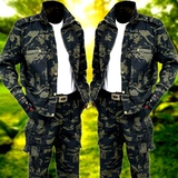 Камуфляжный осенний износостойкий комплект для работы, рабочая одежда, увеличенная толщина