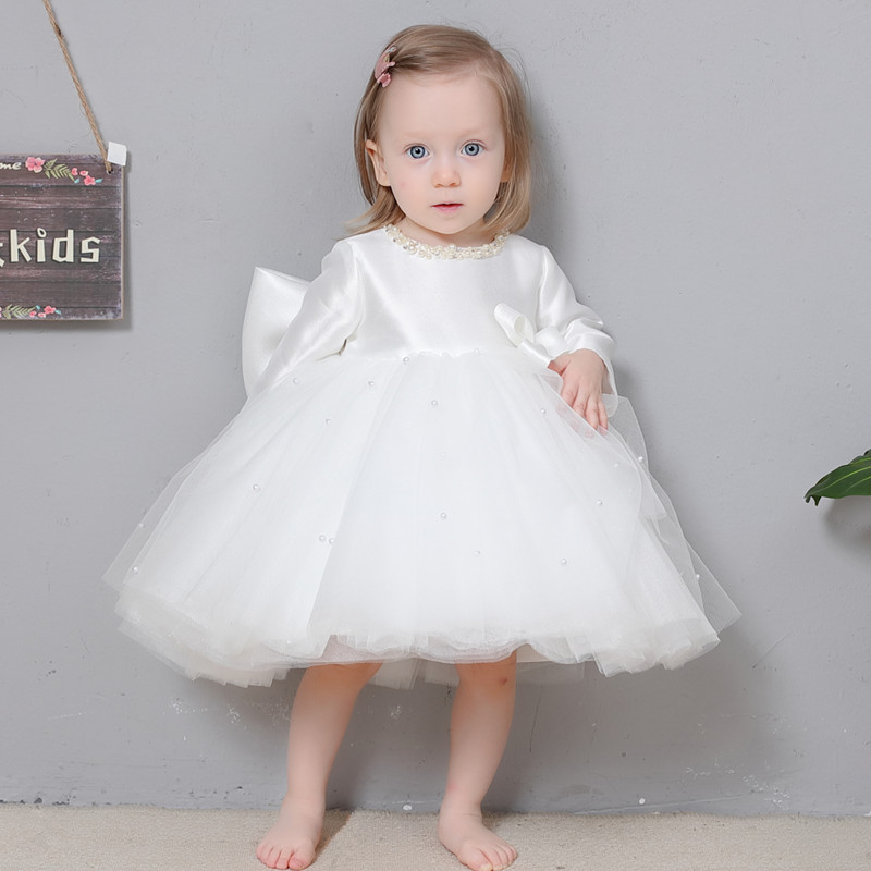 Infant one-year-old dress female baby princess dress 1-2 years old children long-sleeved autumn and winter gauze skirt