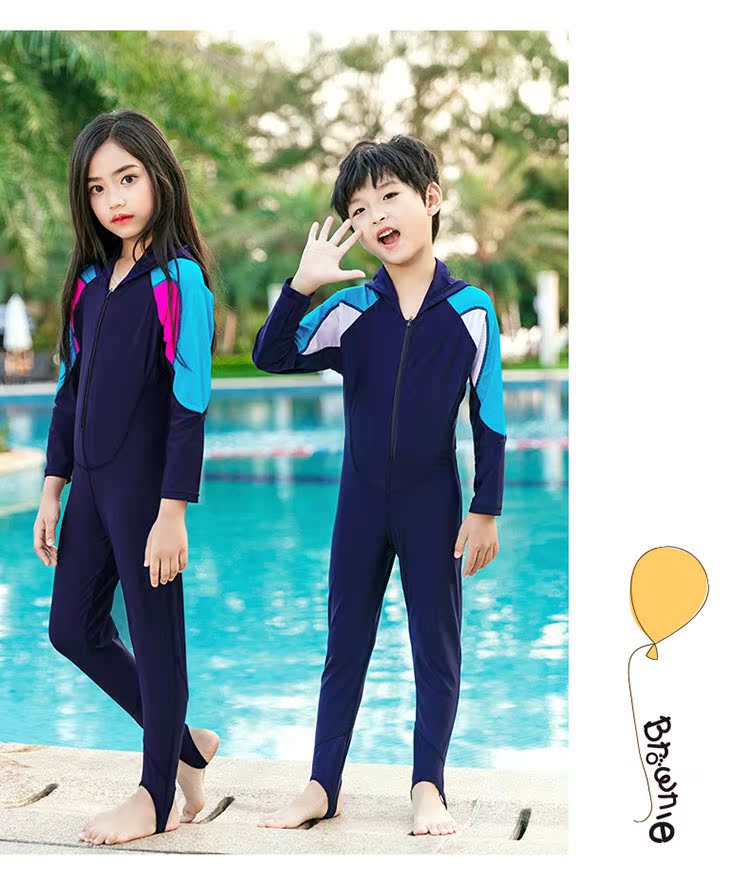 Áo tắm cho trẻ em trai Áo Xiêm dài tay Kem chống nắng Bãi biển khô nhanh Bộ đồ lặn cho bé trai - Bộ đồ bơi của Kid đồ bơi cho bé gái 10 tuổi