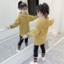 Bộ đồ cho bé gái mùa thu đông 2018 mới vừa và nhỏ cho bé kiểu dáng thời trang Hàn Quốc hai mảnh nhỏ cho bé gái thời trang quần dài cho bé gái