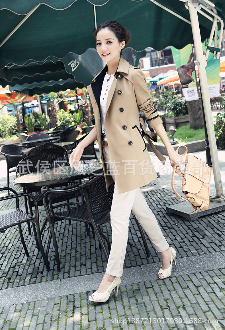 Новая осенняя зимняя женщина длинная куртка Ladies Trench Coats2017 