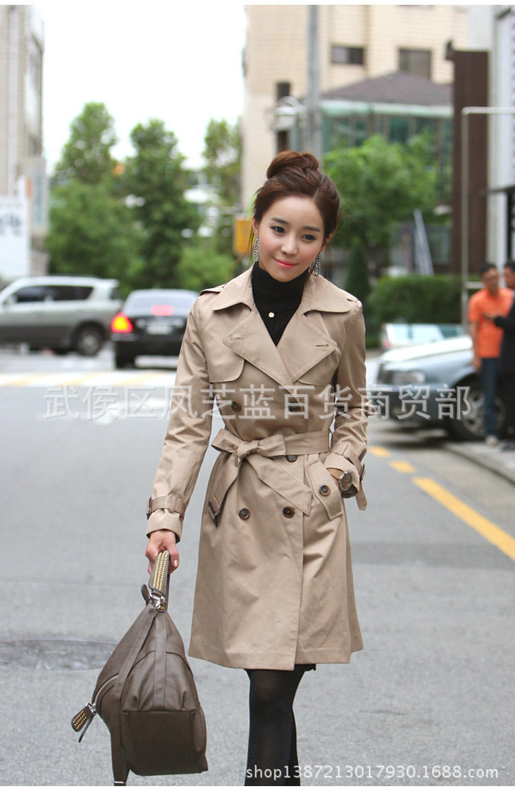 Новая осенняя зимняя женщина длинная куртка Ladies Trench Coats2017 