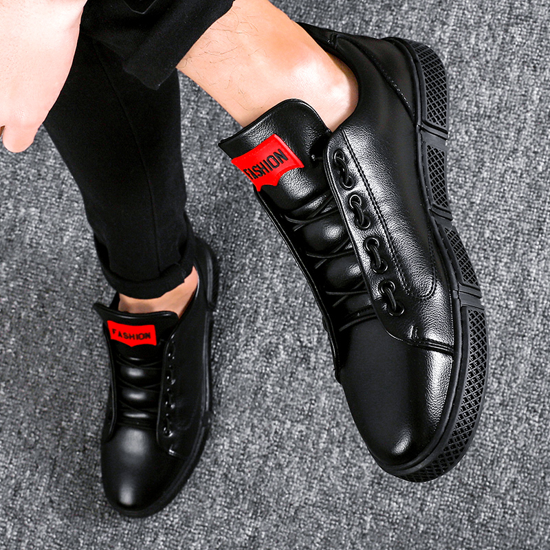 2021 sneakers men's shoes trendy shoes Korean version trend boys all-match casual shoes men's black shoes British small leather shoes men