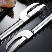 Stainless steel round shank fish scales manual scratch kill fish opening tool to scales multi-functional fish scales