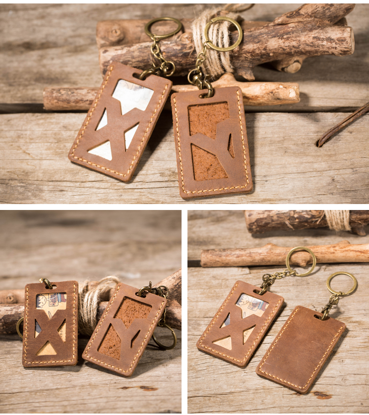 Tuyết nguyên da handmade thẻ mini bus đặt nhỏ một thẻ mini card set sáng tạo card nhỏ set nữ gói thẻ đơn giản ví đựng thẻ atm lv