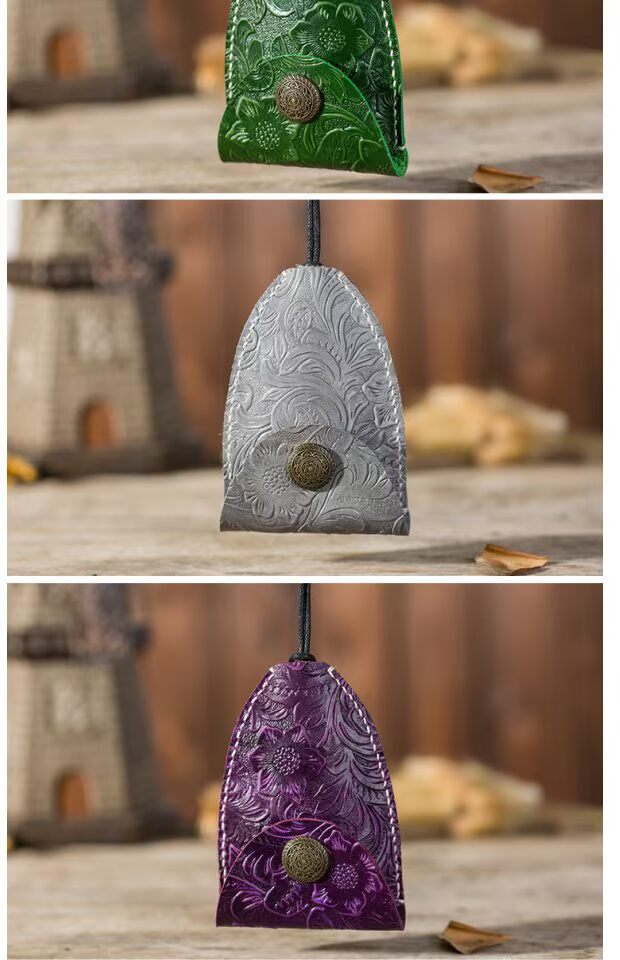 Xuesheng xe chìa khóa túi da handmade da nam đa chức năng túi xách nữ sáng tạo dung lượng lớn túi chìa khóa - Trường hợp chính ví nữ đẹp 