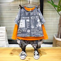 Childrens clothing boys spring suit 2021 new foreign style Korean tide children handsome baby spring and autumn clothes three sets