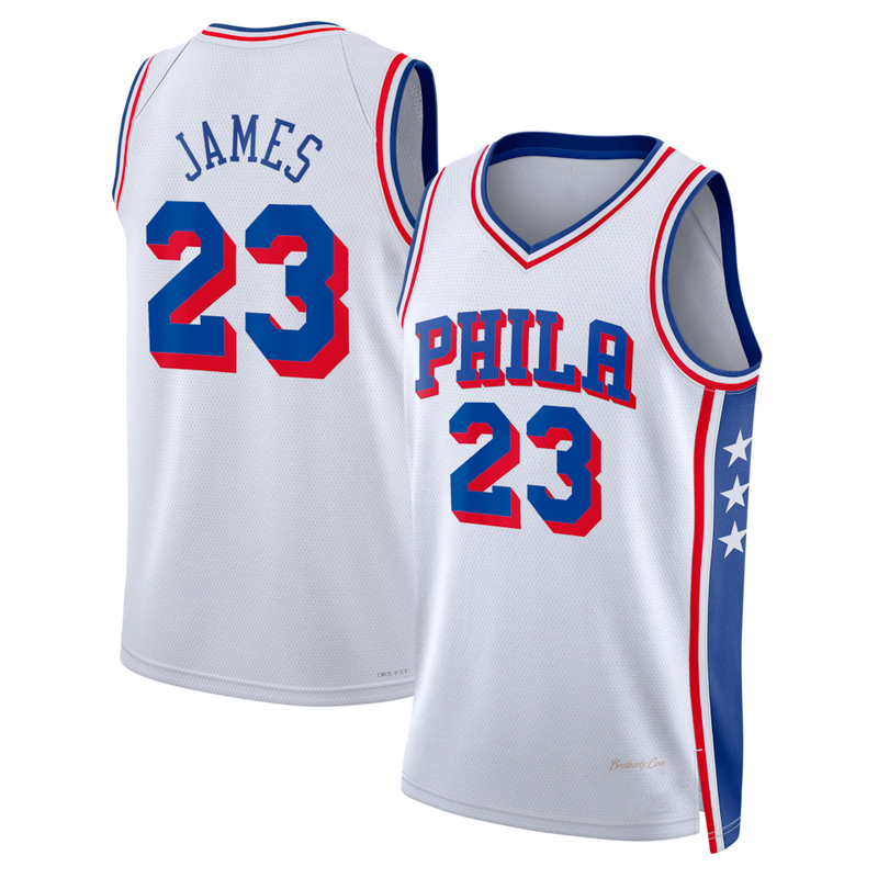 Children's 76Ers No. 23 James Jersey Brown Maxie Echikum Embiid Big Kids' Basketball Uniform Children's 76Ers No. 23 James Jersey Brown Maxie Echikum Embiid Big Kids' Basketball Uniform