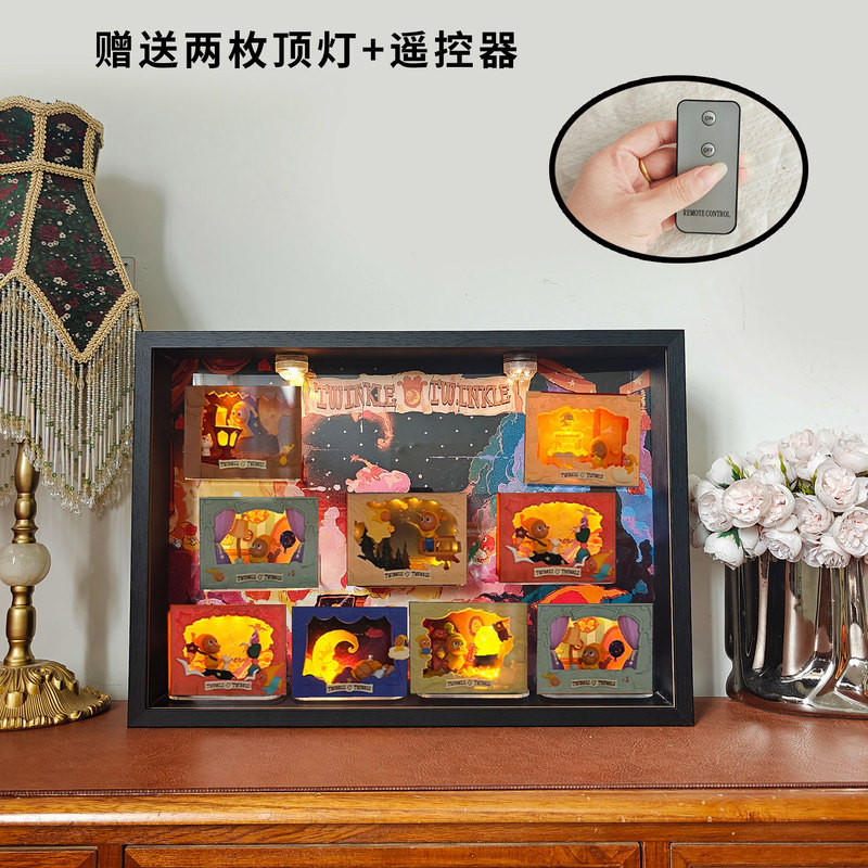 Star People Light up Blind Box Storage Photo Frame Pull-Out Style Storage Display Box Display Frame Pull-Out Photo Frame Star People Light up Blind Box Storage Photo Frame Pull-Out Style Storage Display Box Display Frame Pull-Out Photo Frame