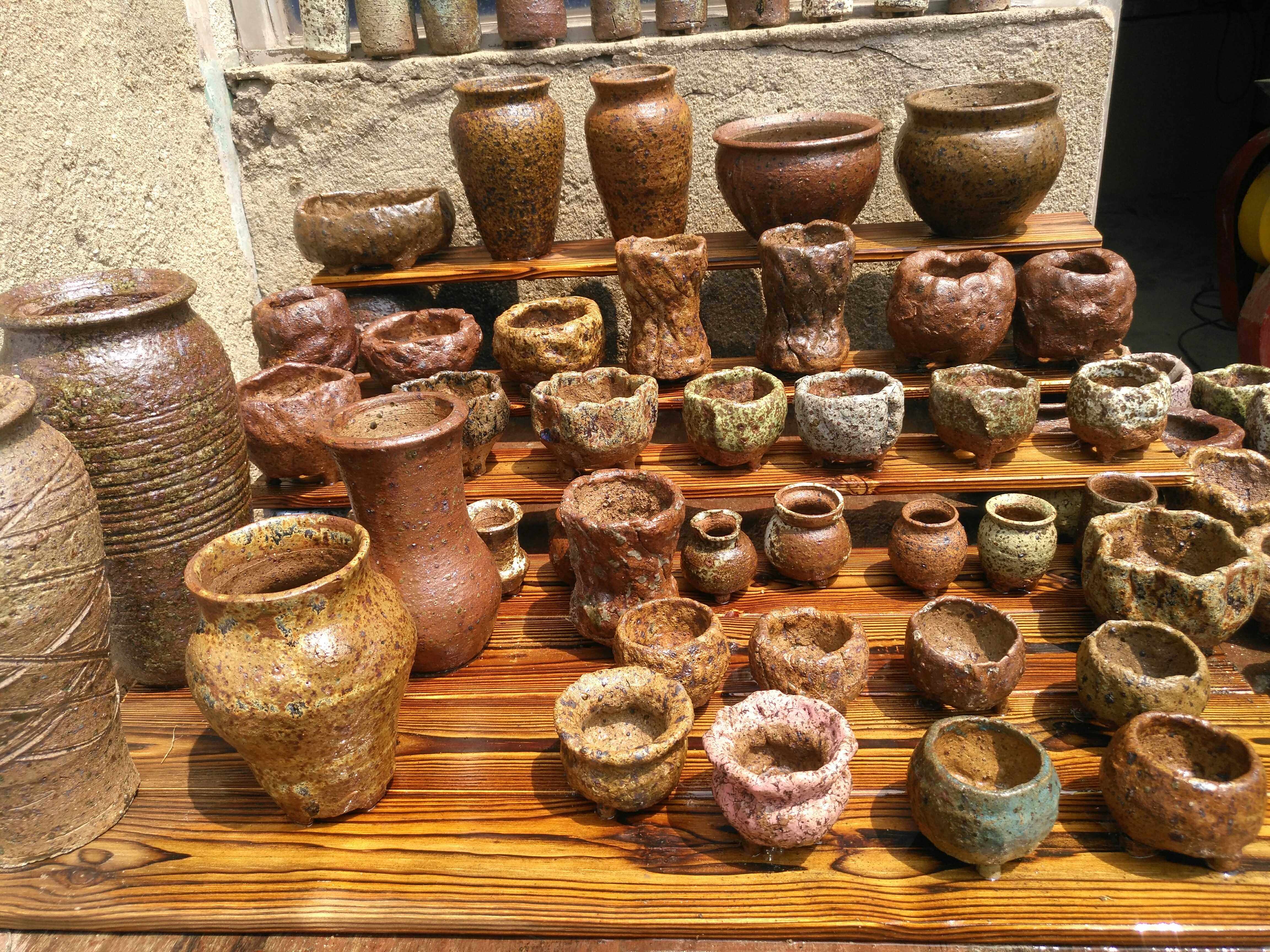 Sand pottery Tungsten succulent pots are connected