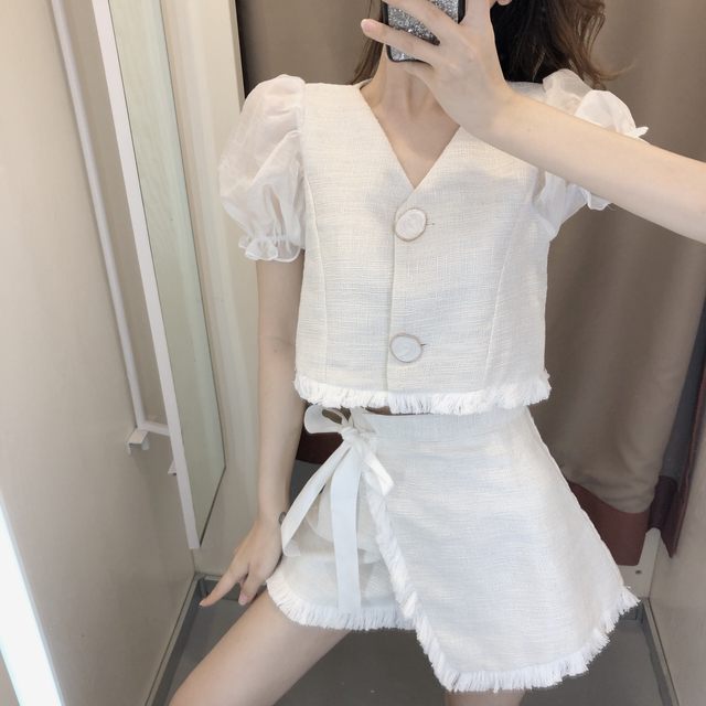 2023 New High-end Niche Dress Retro Super Fairy Slim Temperament Western Style Vacation Two-piece Summer Set