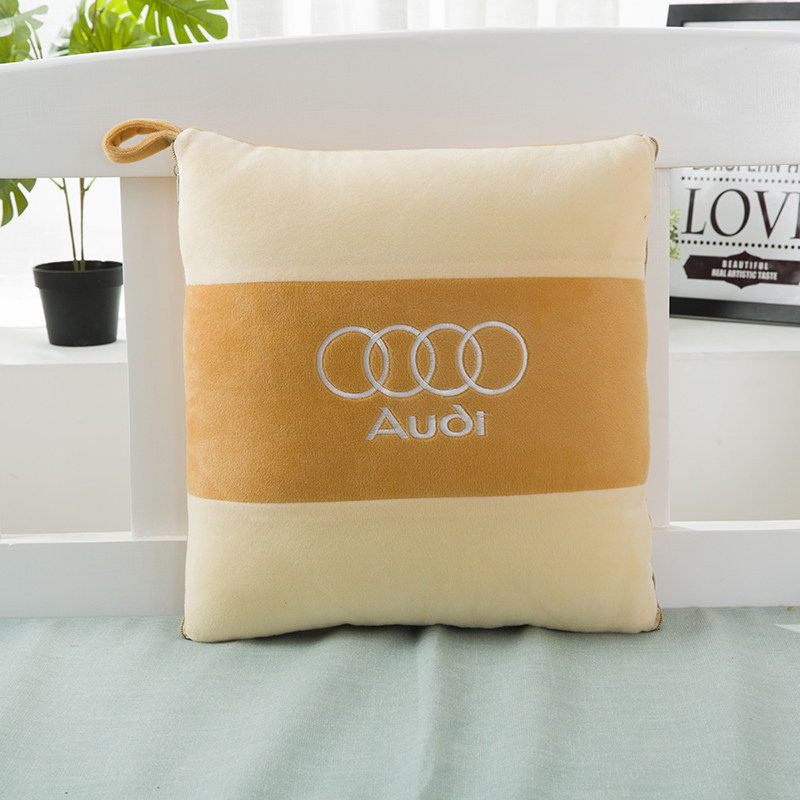 The logo of the Audi Foss BMW Mercedes car car pillow multifunctional nap quilt dual-purpose cushion quilt