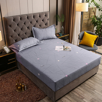  Cotton thickened brushed bed sheet single-piece custom-made thin brown mattress cover non-slip all-inclusive cotton bedspread three-piece set