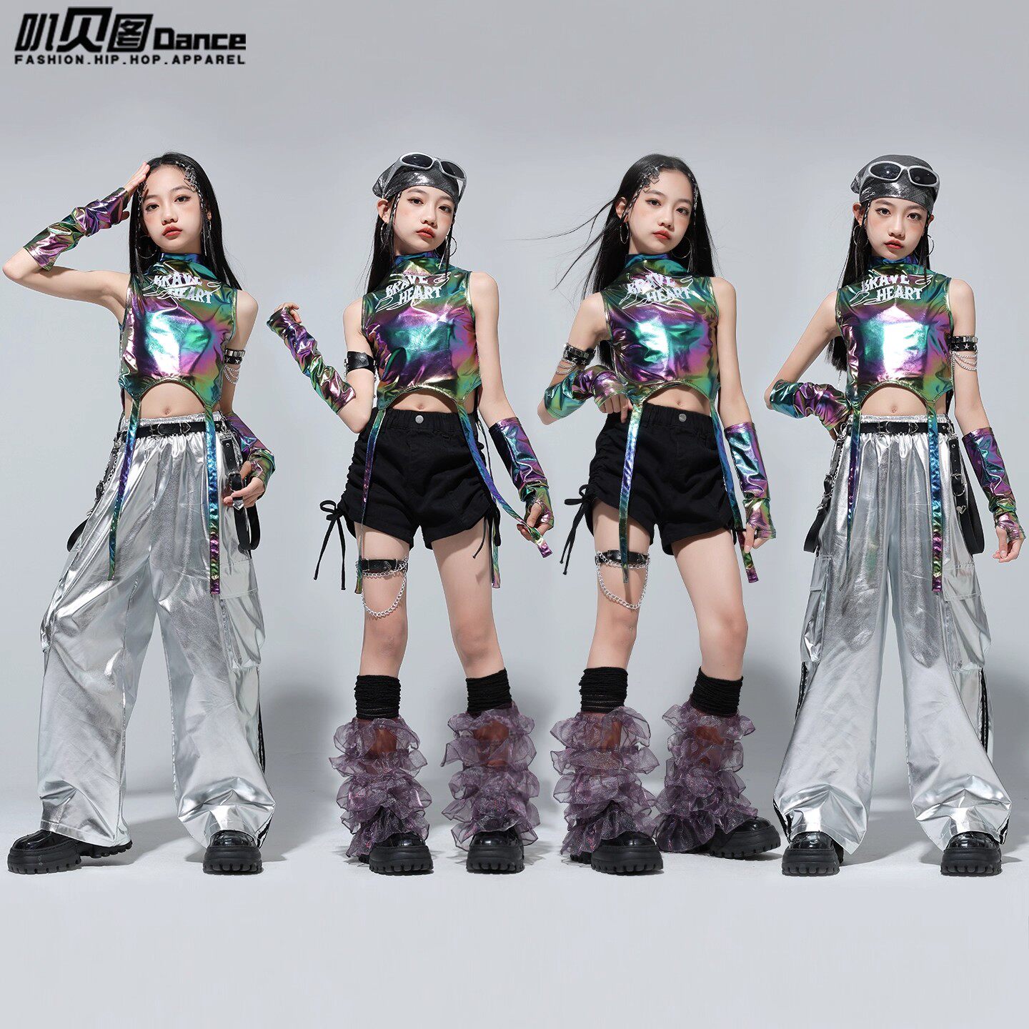 爵士舞服装女童jazz街舞时髦表演套装潮服少儿舞蹈模特走秀演出服,让宝贝成为舞台上的小明星!-街舞服装-淘宝好物网
